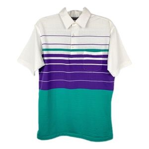 90’s Purple & Green Polo Collared Shirt Vintage